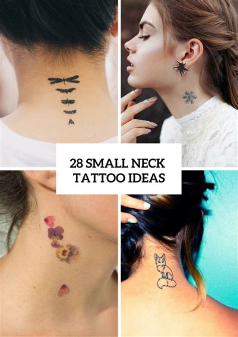 ladies tattoos on back of neck|women's small neck tattoos.